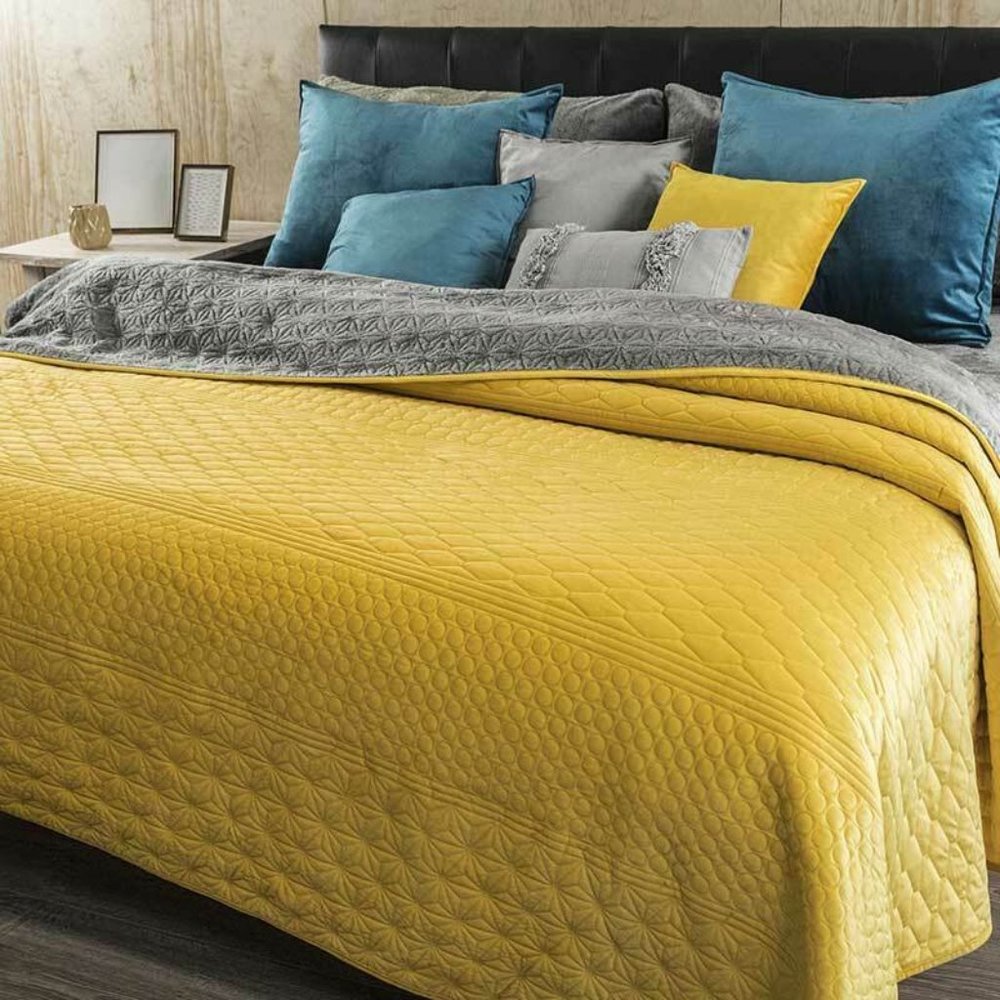 Mustard Austral Avant-Garde Sherpa Trendy Blanket